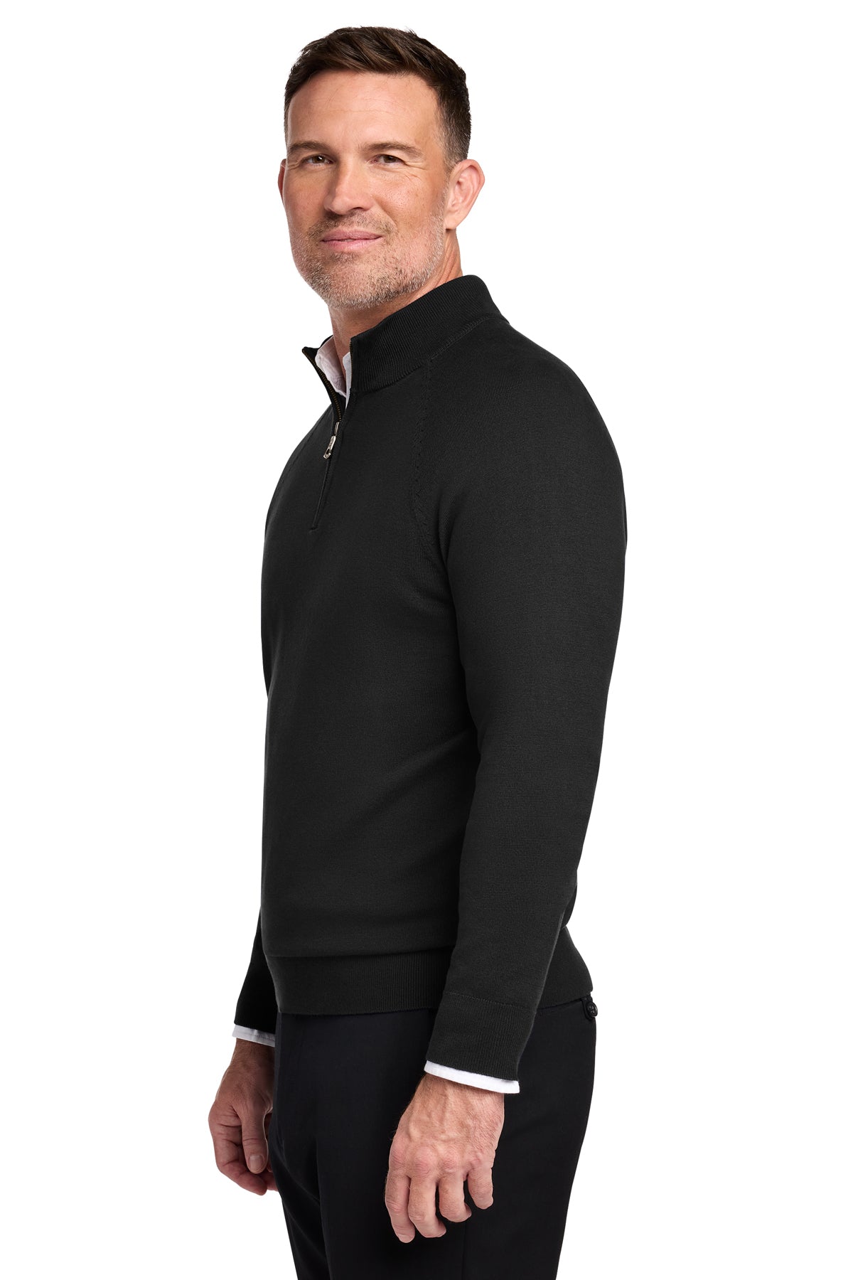 Brooks Brothers® Cotton Stretch 1/4-Zip Sweater